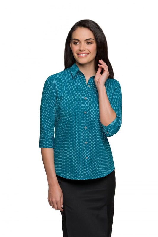 City Stretch Spot Blouse 3/4 Sleeve